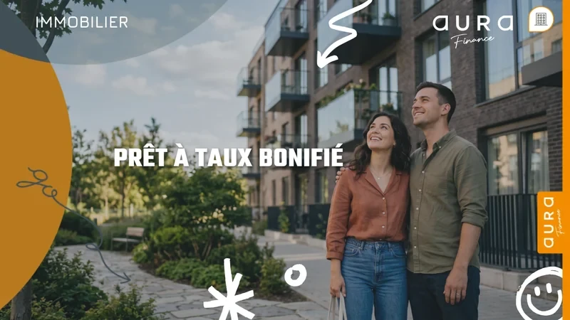 Jeune couple devant un immeuble neuf