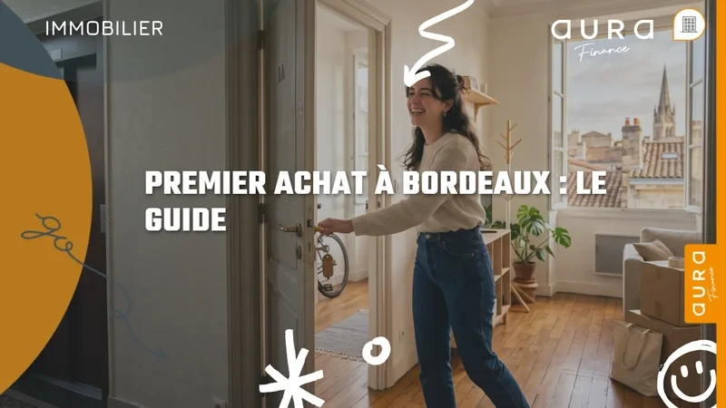 Jeune femme qui ouvre la porte de son premier appartement