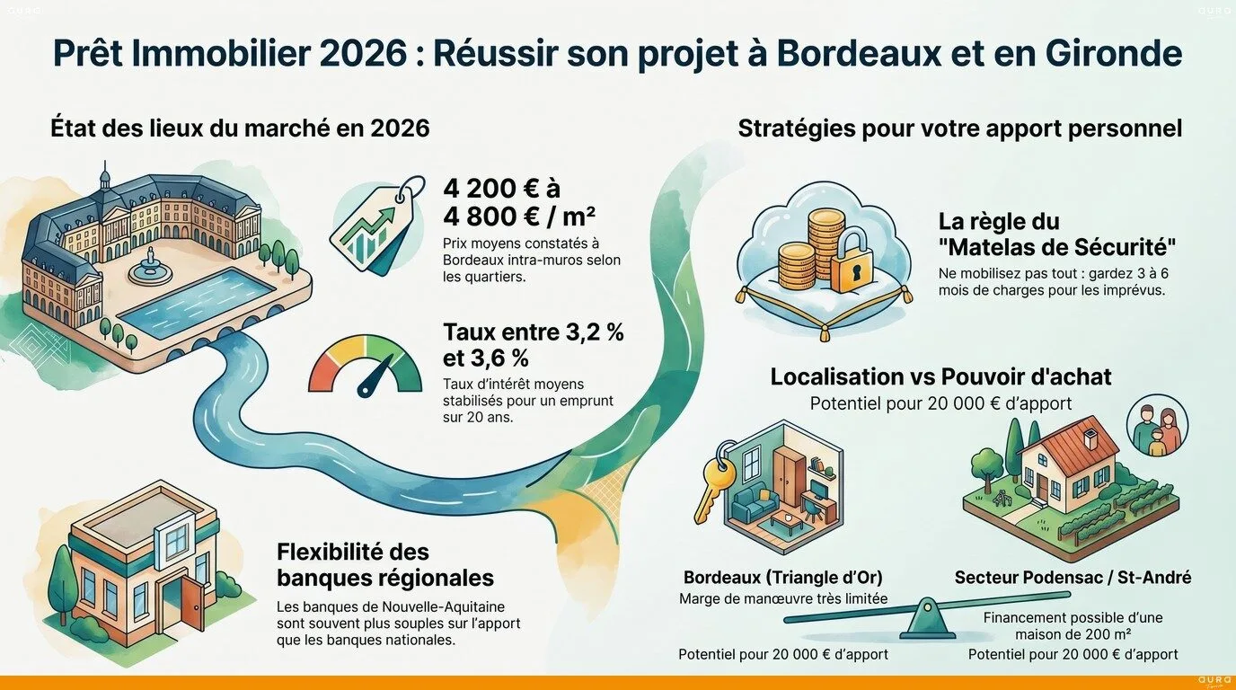 Infographie spécificités locales Bordeaux Gironde - Aura Finance
