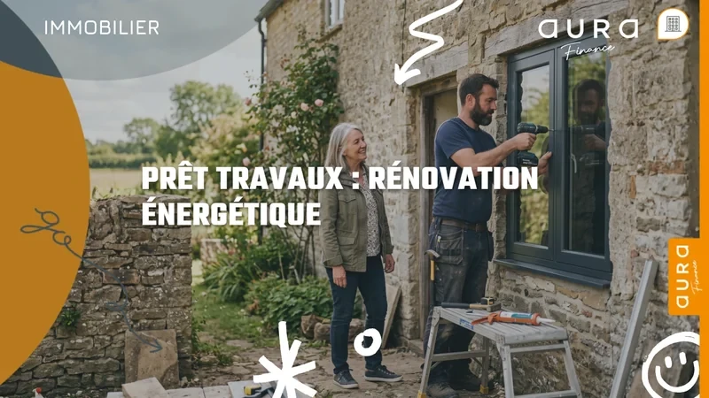 Artisan qui pose une fenêtre isolante dans une maison en pierre