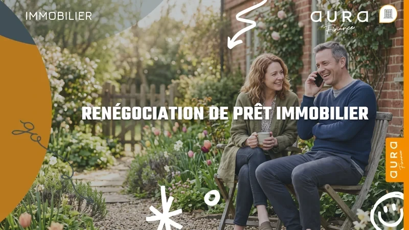 Couple dans son jardin, l'un au téléphone